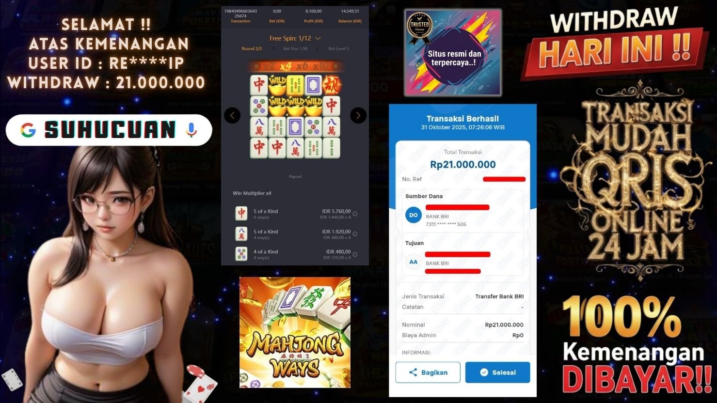 SUHUCUAN JACKPOT SLOT MAHJONG WAYS